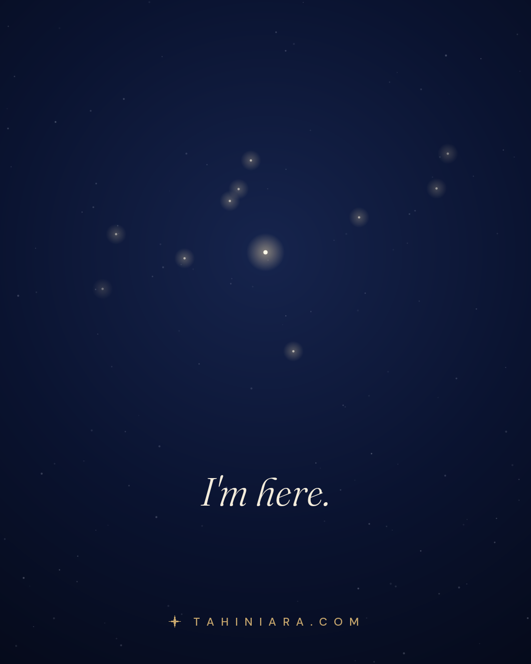 A quiet card: I'm here.