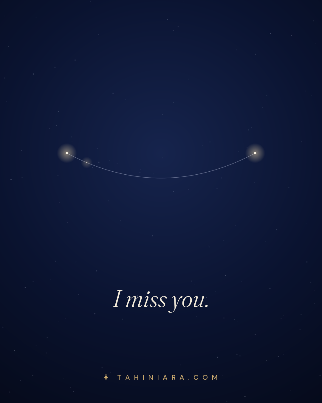 A quiet card: I miss you.