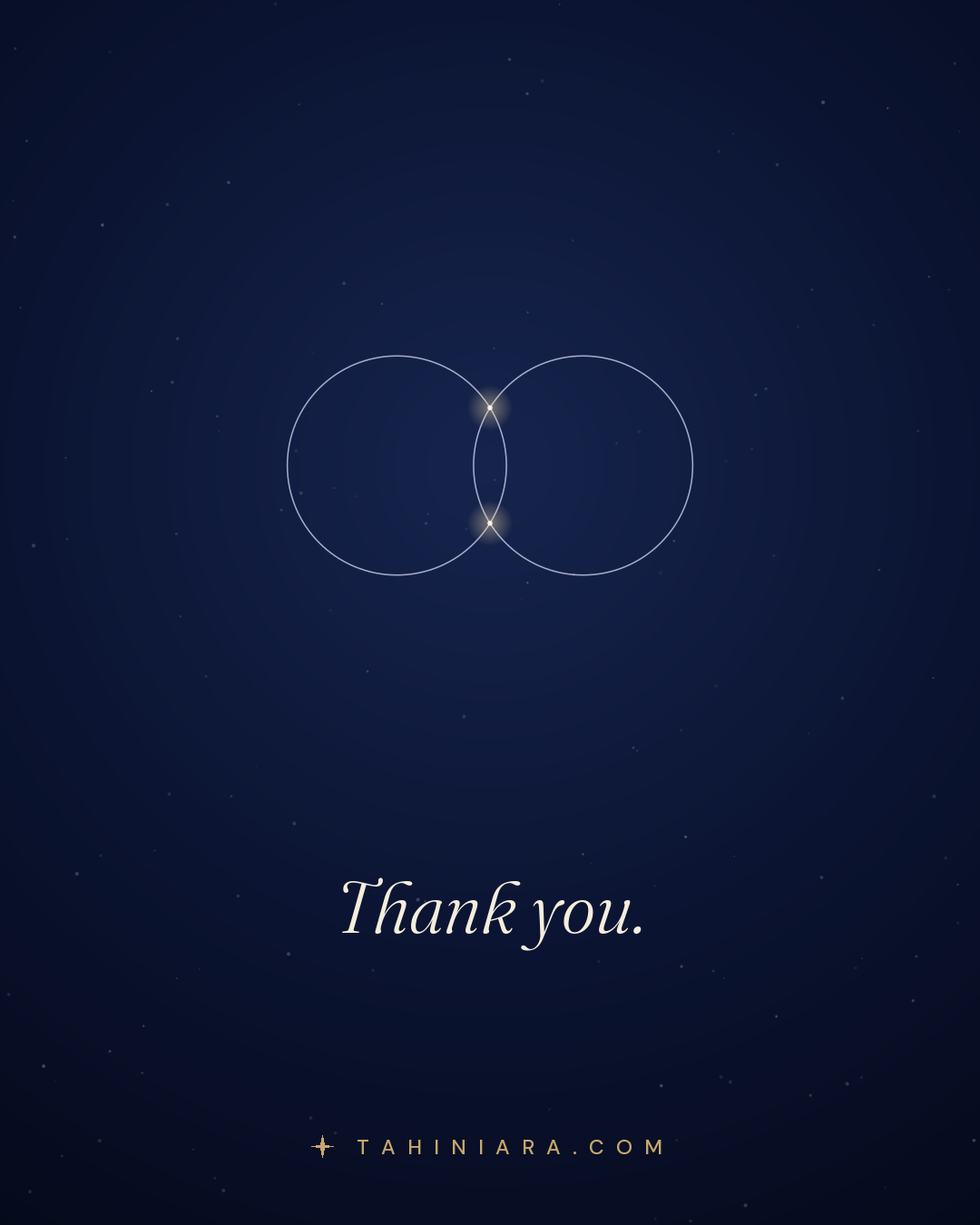 A quiet card: Thank you.