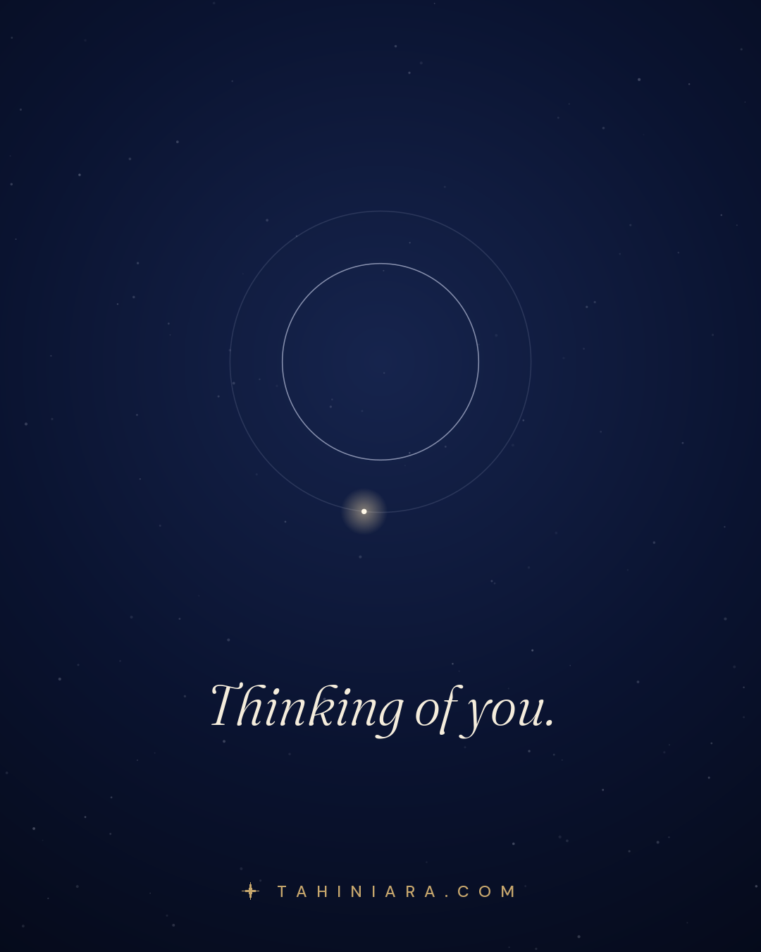 A quiet card: Thinking of you.