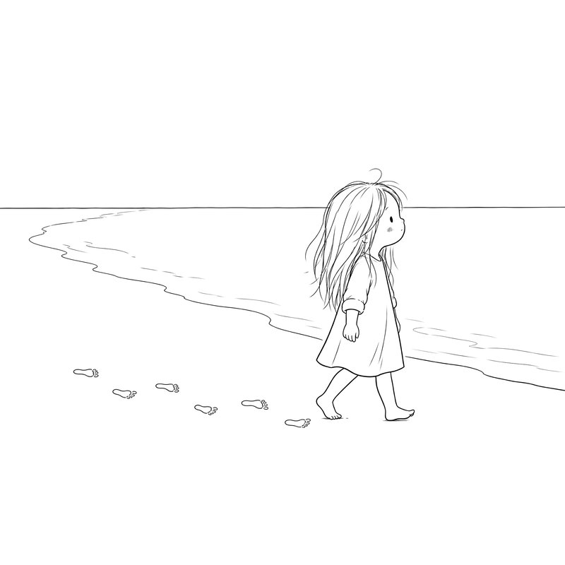 Coloring page: Vega by the sea